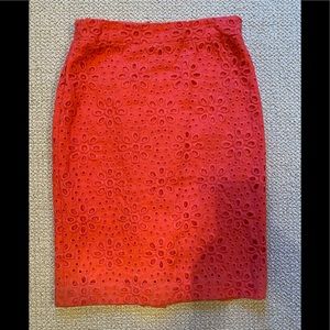 J Crew Eyelet No. 2 Pencil Skirt